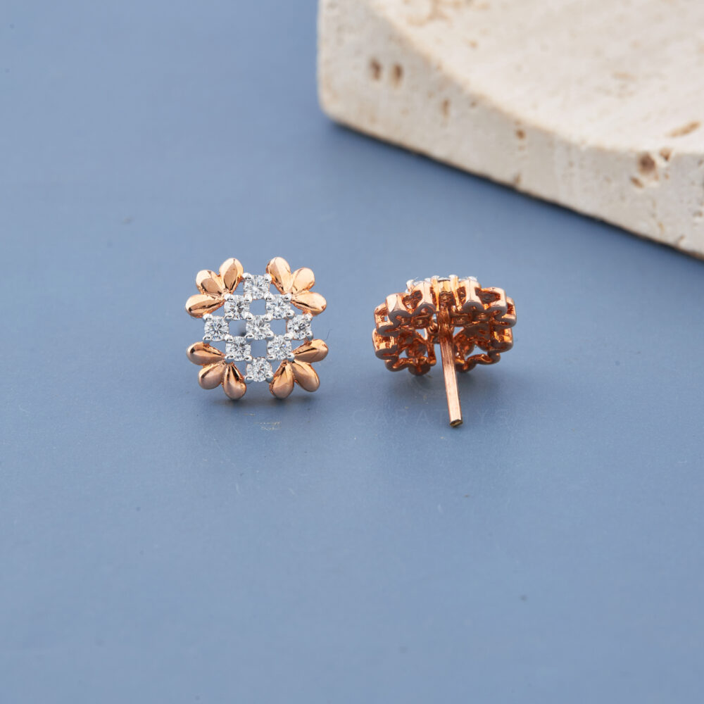 Cross diamond earrings