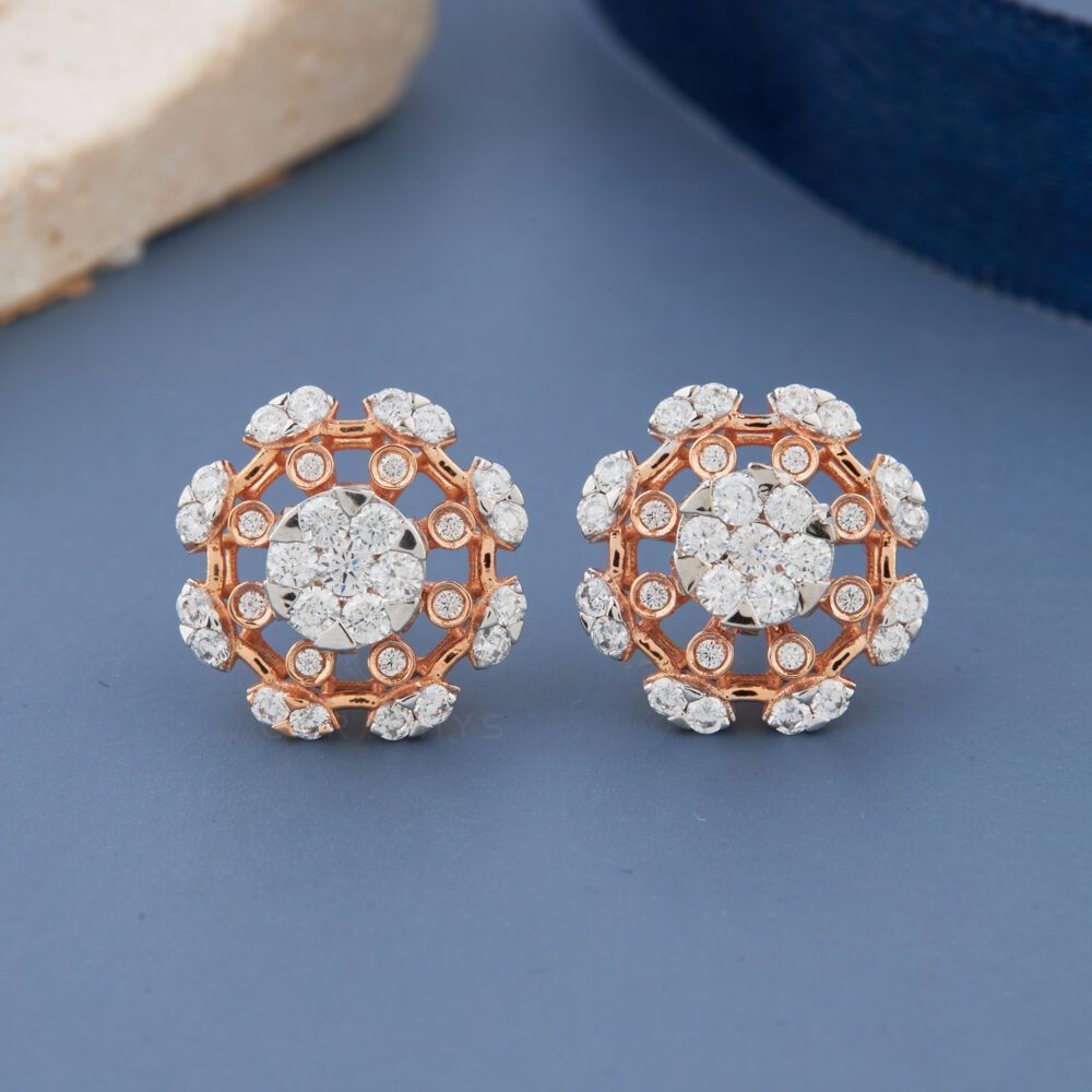 Rose diamond earrings - Image 2
