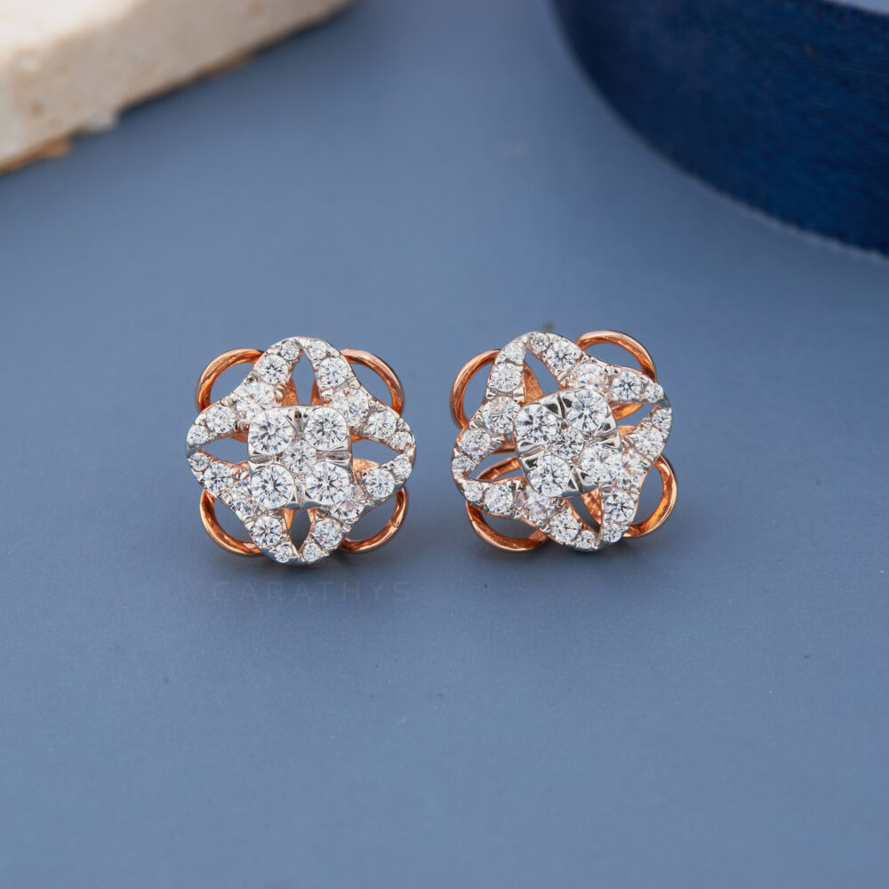Amber diamond earrings - Image 2