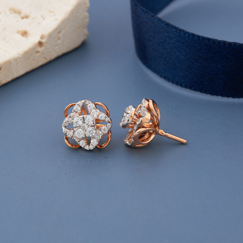 Amber diamond earrings - Image 3