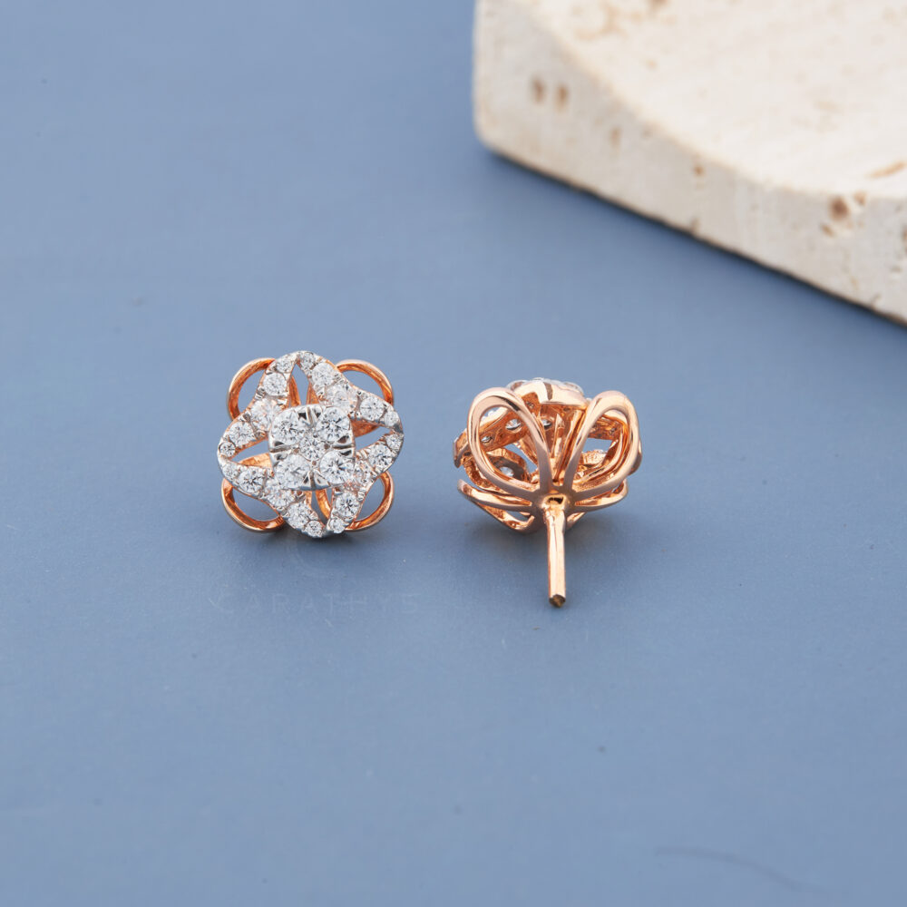 Amber diamond earrings