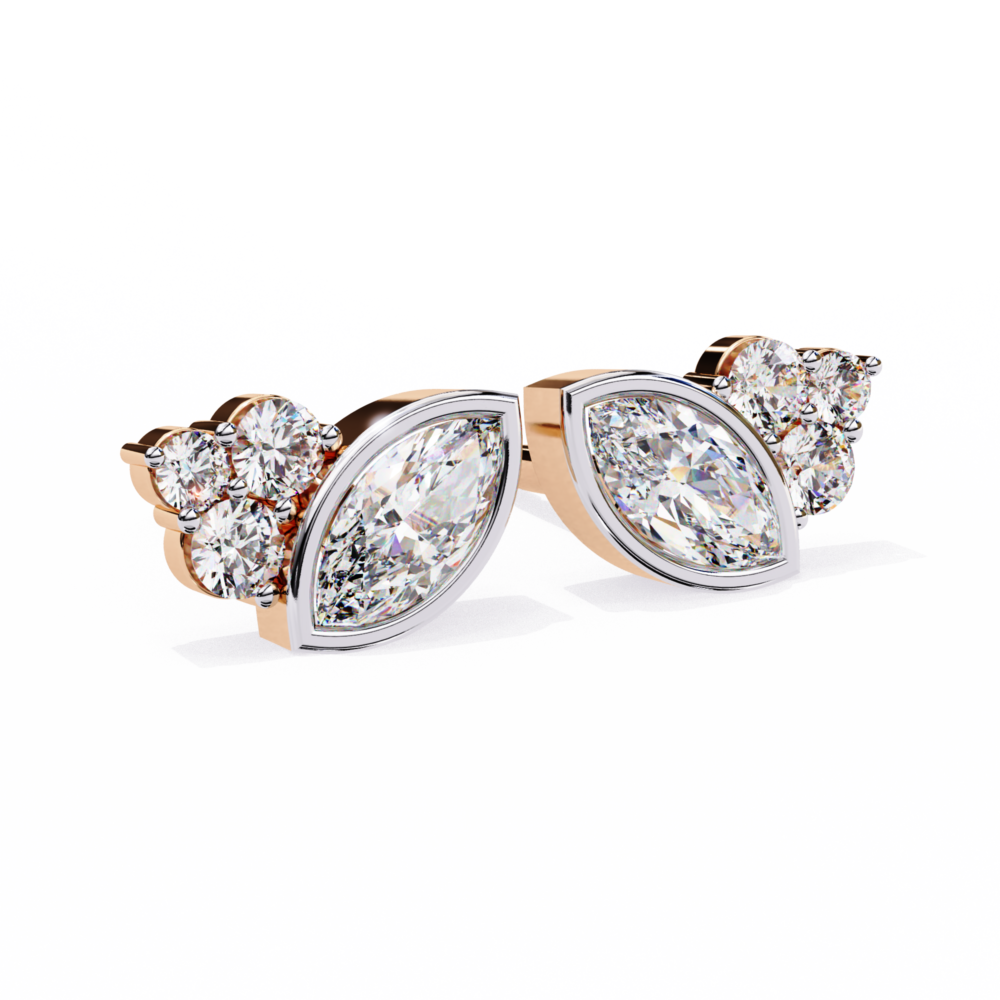 Marquise Lab Grown Diamond earrings - Image 6