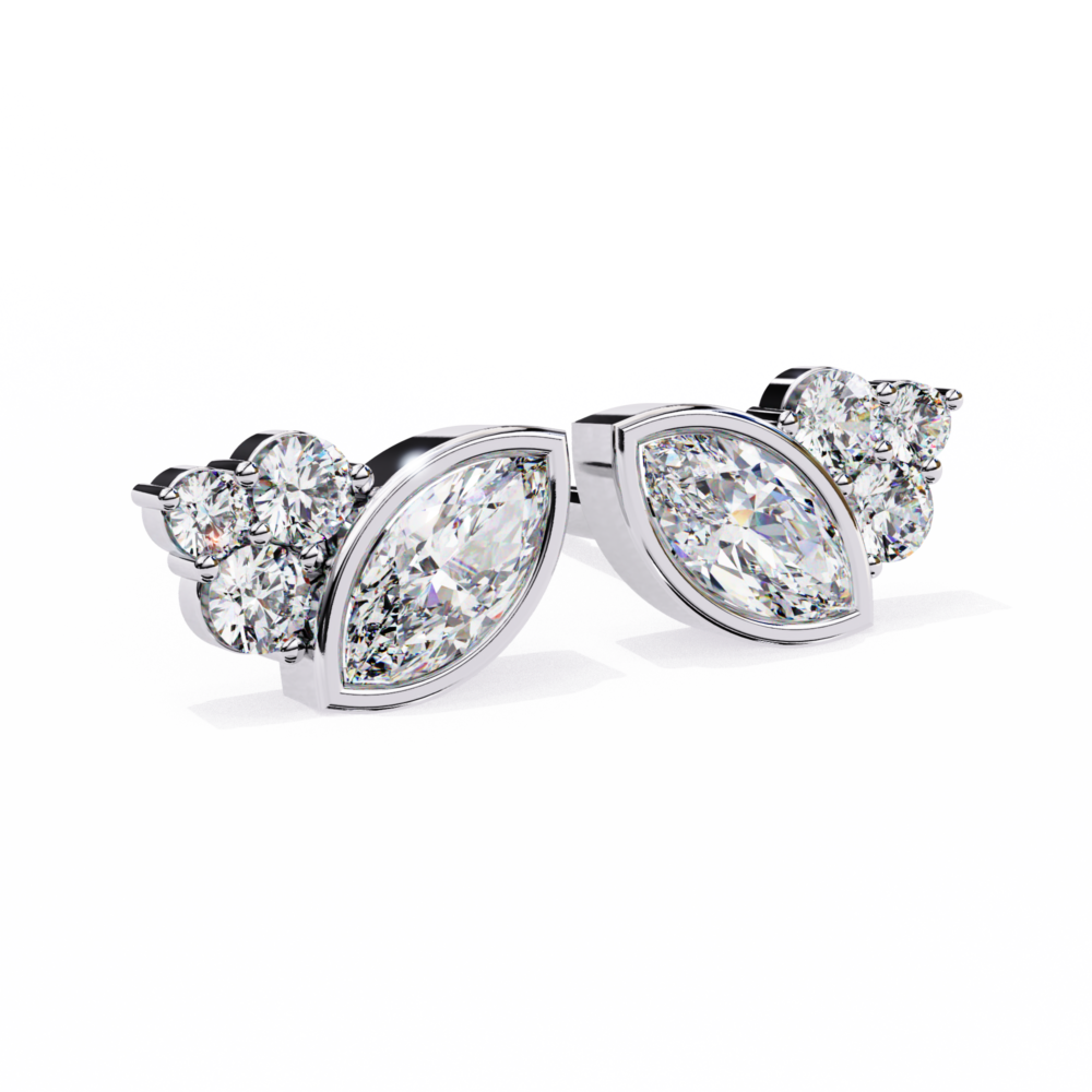 Marquise Lab Grown Diamond earrings - Image 3