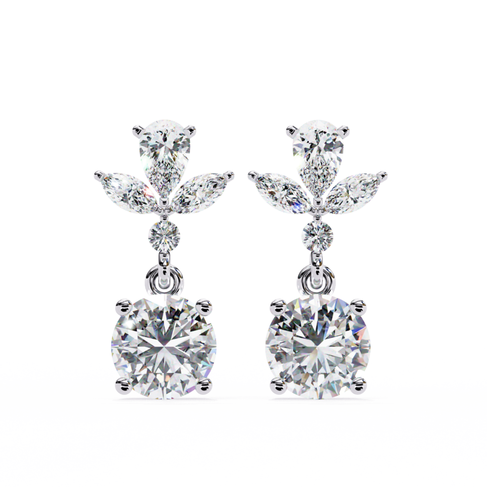 .50 CT Each Round Lab Grown Diamond Earrings