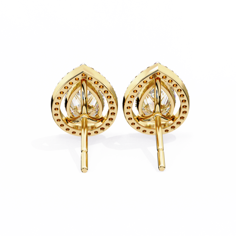 Pear Cut Lab Grown Diamond Earrings - Image 8