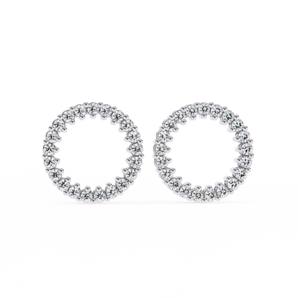 Round Lab Grown Diamond Earrings