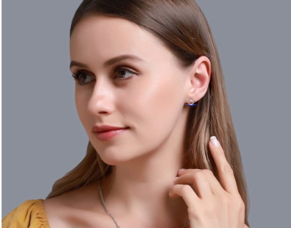 Round Lab Grown Diamond Earrings - Image 2