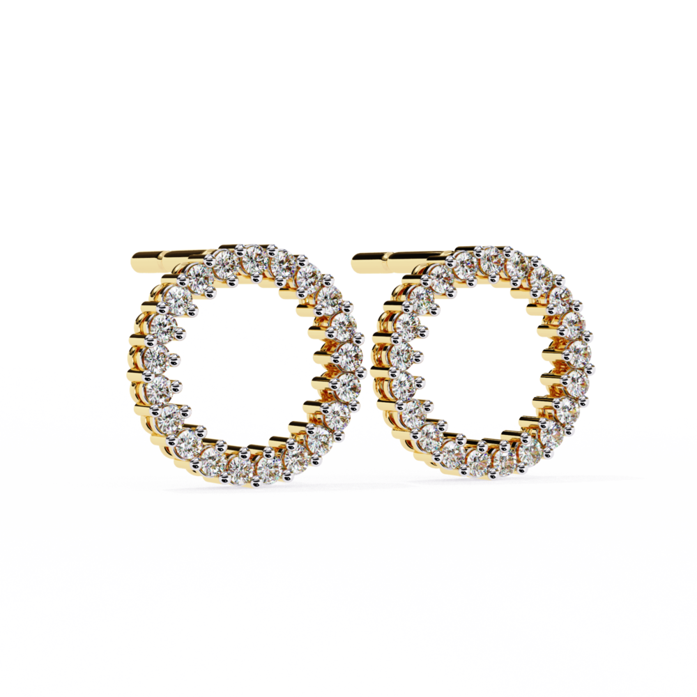 Round Lab Grown Diamond Earrings - Image 7