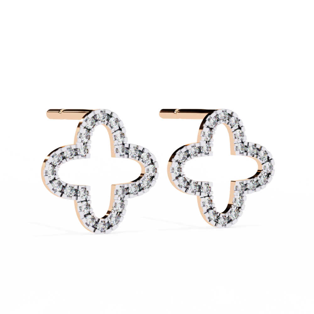 Open Clove Lab Grown Diamond Earrings - Image 5