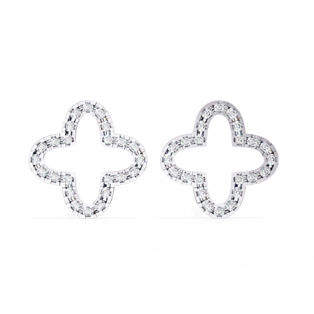 Open Clove Lab Grown Diamond Earrings