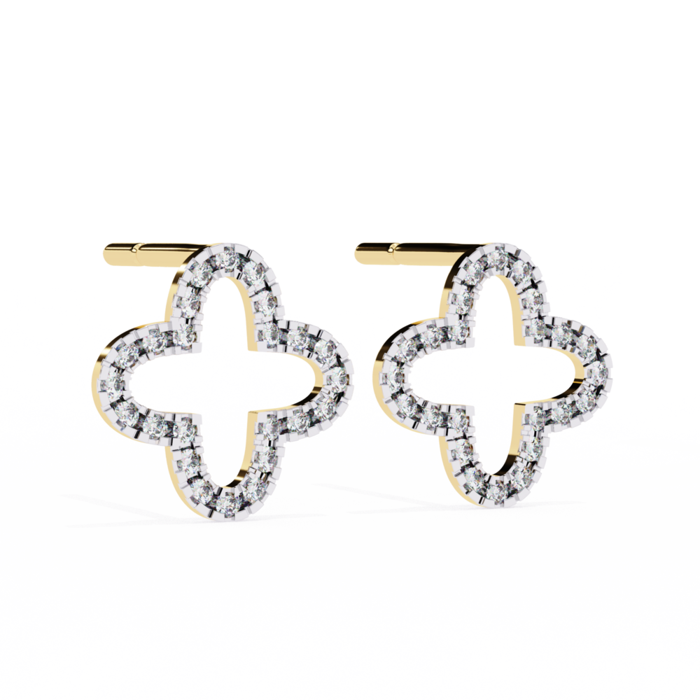 Open Clove Lab Grown Diamond Earrings - Image 7