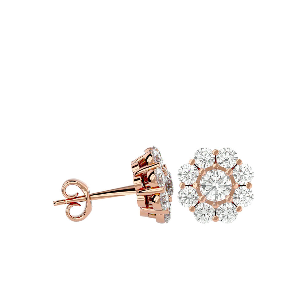 1.90 TCW Lab Diamond Stud Wedding Earrings - Image 6