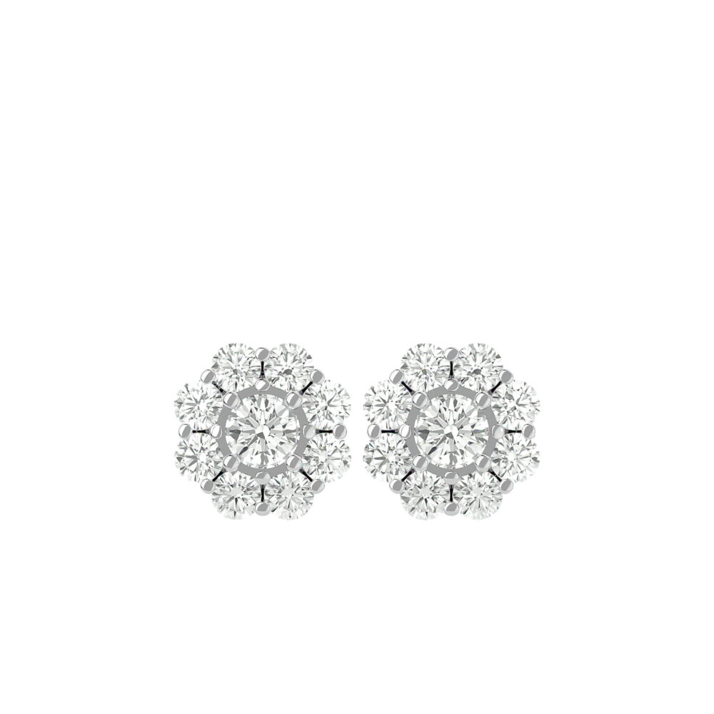 1.90 TCW Lab Diamond Stud Wedding Earrings - Image 7