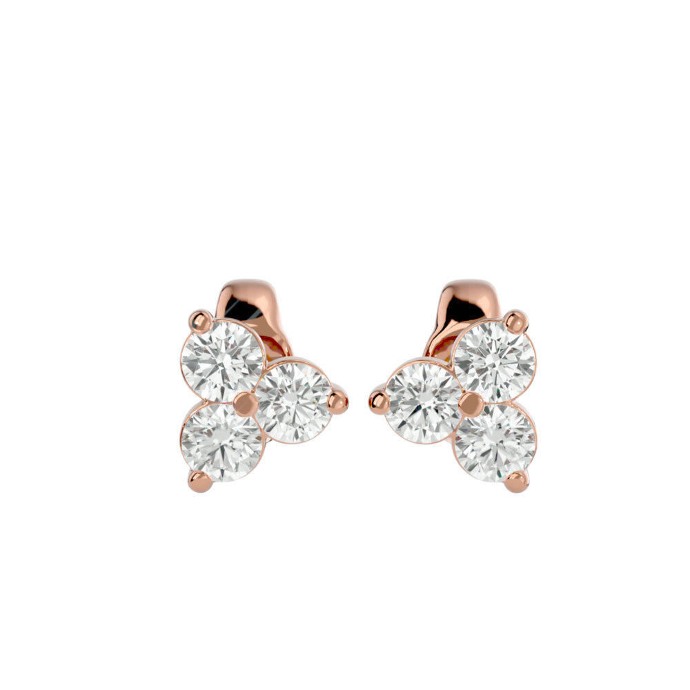 Round Lab Grown Diamond Earrings - Image 8