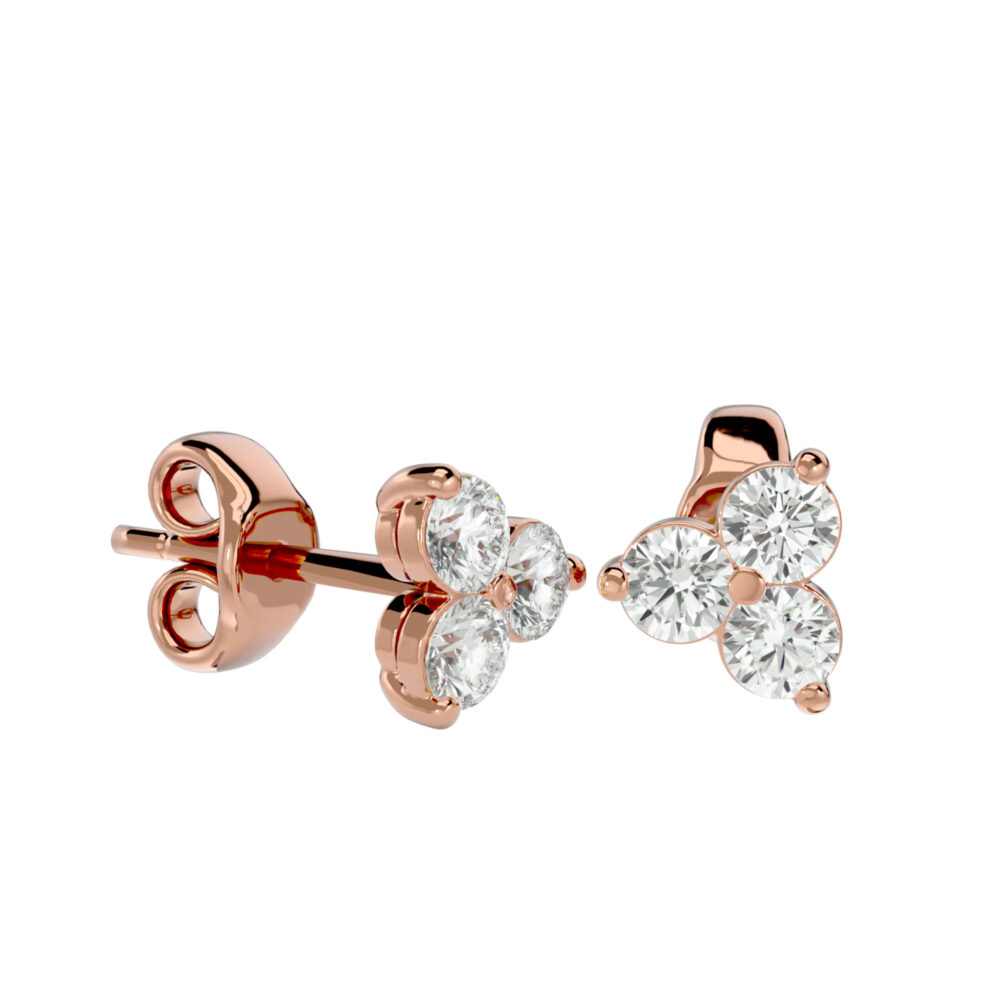 Round Lab Grown Diamond Earrings - Image 9