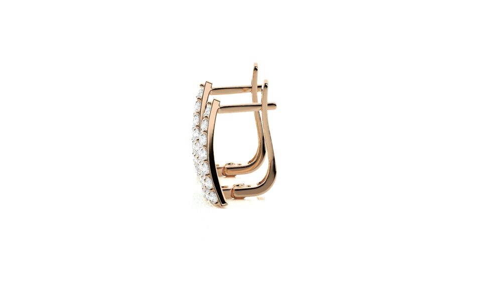 Triangle Lab Grown Diamond Wedding Earrings - Image 9