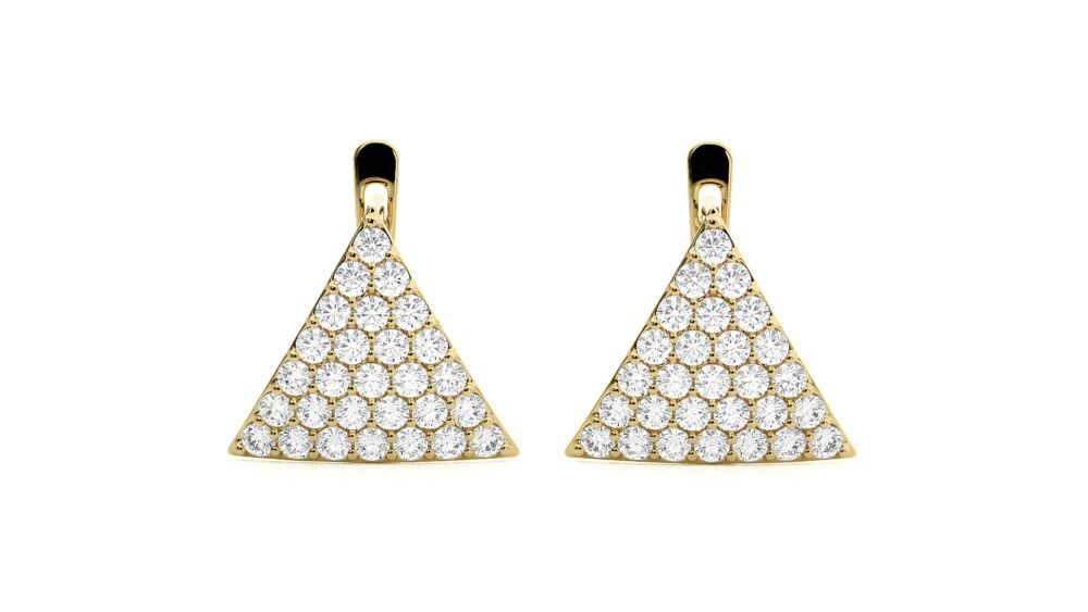 Triangle Lab Grown Diamond Wedding Earrings