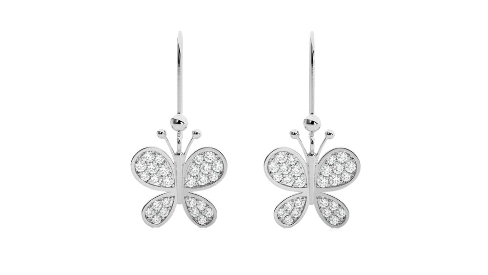 Butterfly Lab Grown Diamond Earrings
