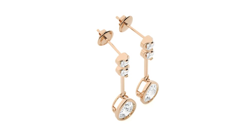 Pear Brilliant Cut Lab Grown Diamond Wedding Earrings - Image 6