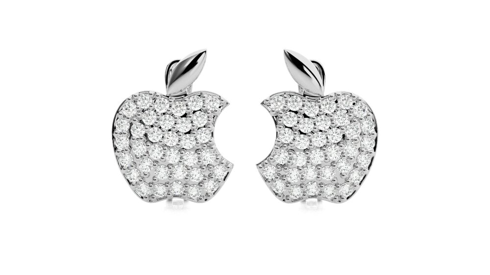 Apple Lab Grown Diamond Earrings - Image 4
