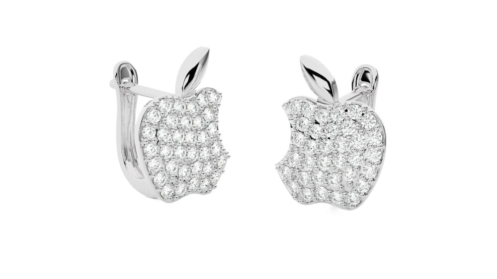 Apple Lab Grown Diamond Earrings - Image 5