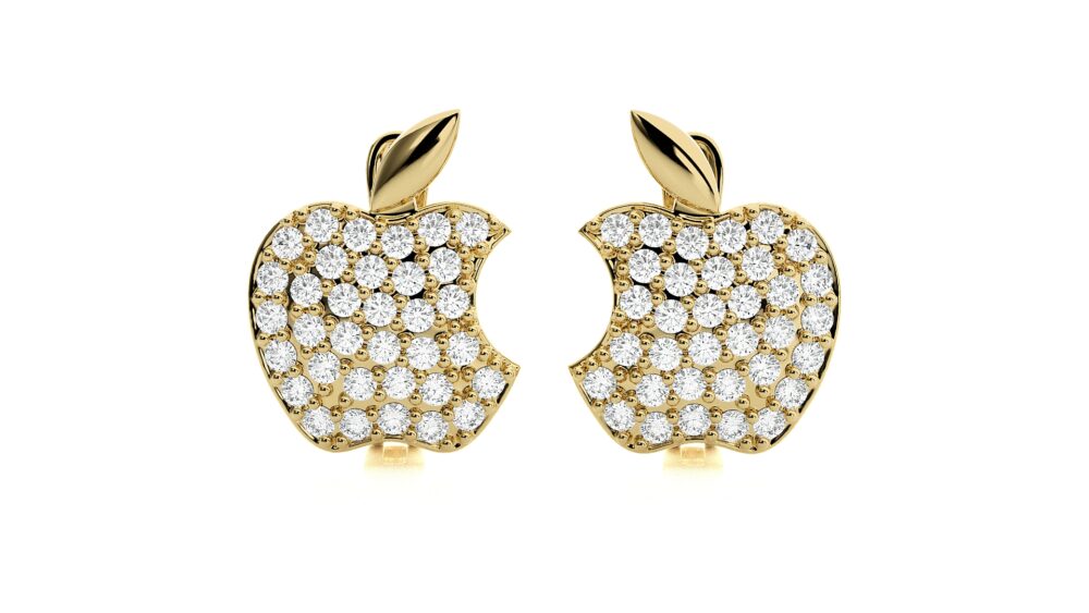 Apple Lab Grown Diamond Earrings - Image 7