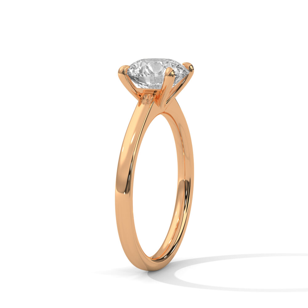 1 CT Round Lab Grown Diamond Solitaire Engagement Ring for Women - Image 10