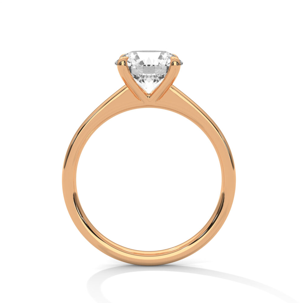 1 CT Round Lab Grown Diamond Solitaire Engagement Ring for Women - Image 11