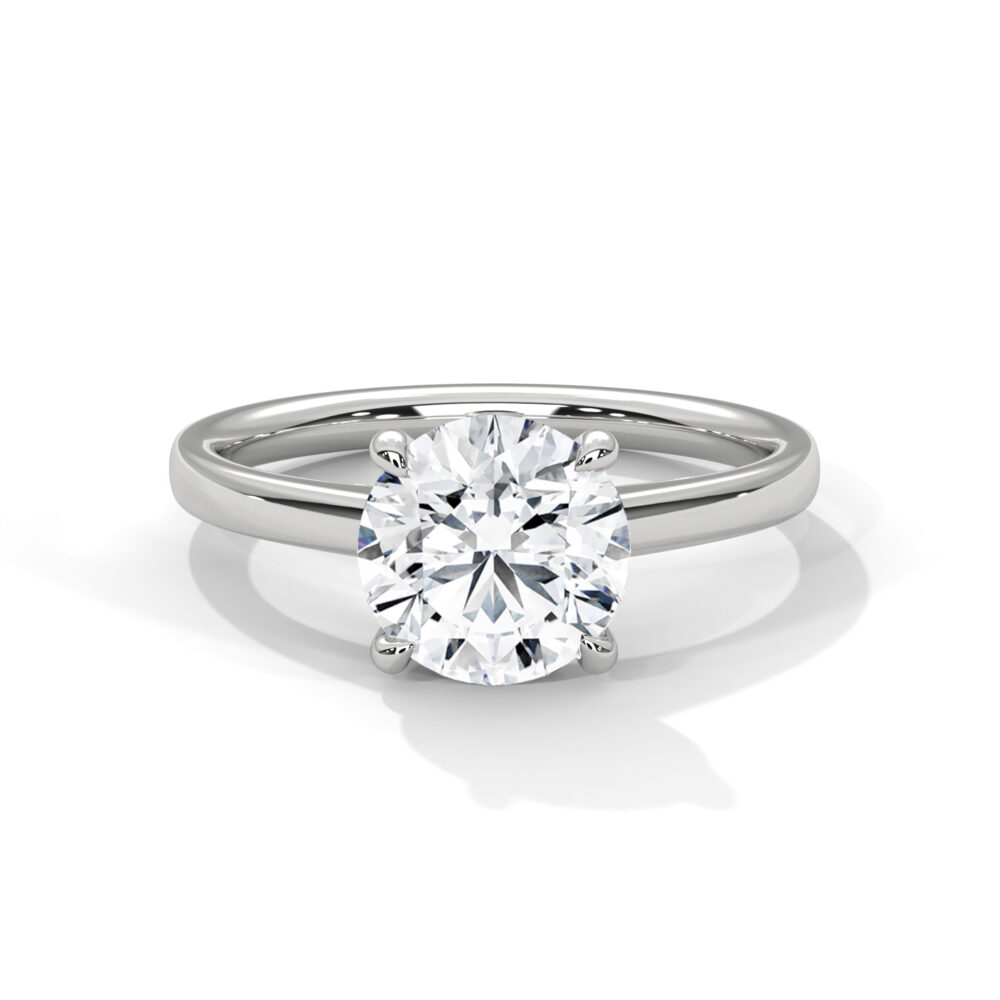 1 CT Round Lab Grown Diamond Solitaire Engagement Ring for Women
