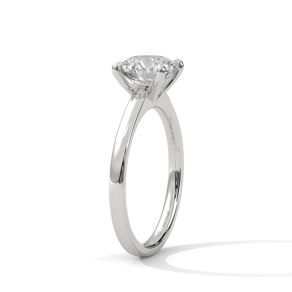1 CT Round Lab Grown Diamond Solitaire Engagement Ring for Women - Image 4