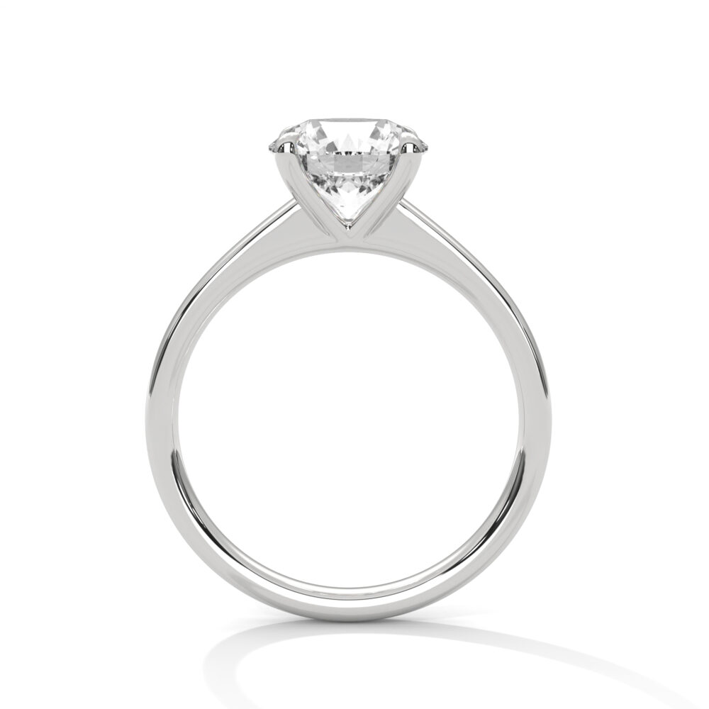 1 CT Round Lab Grown Diamond Solitaire Engagement Ring for Women - Image 3