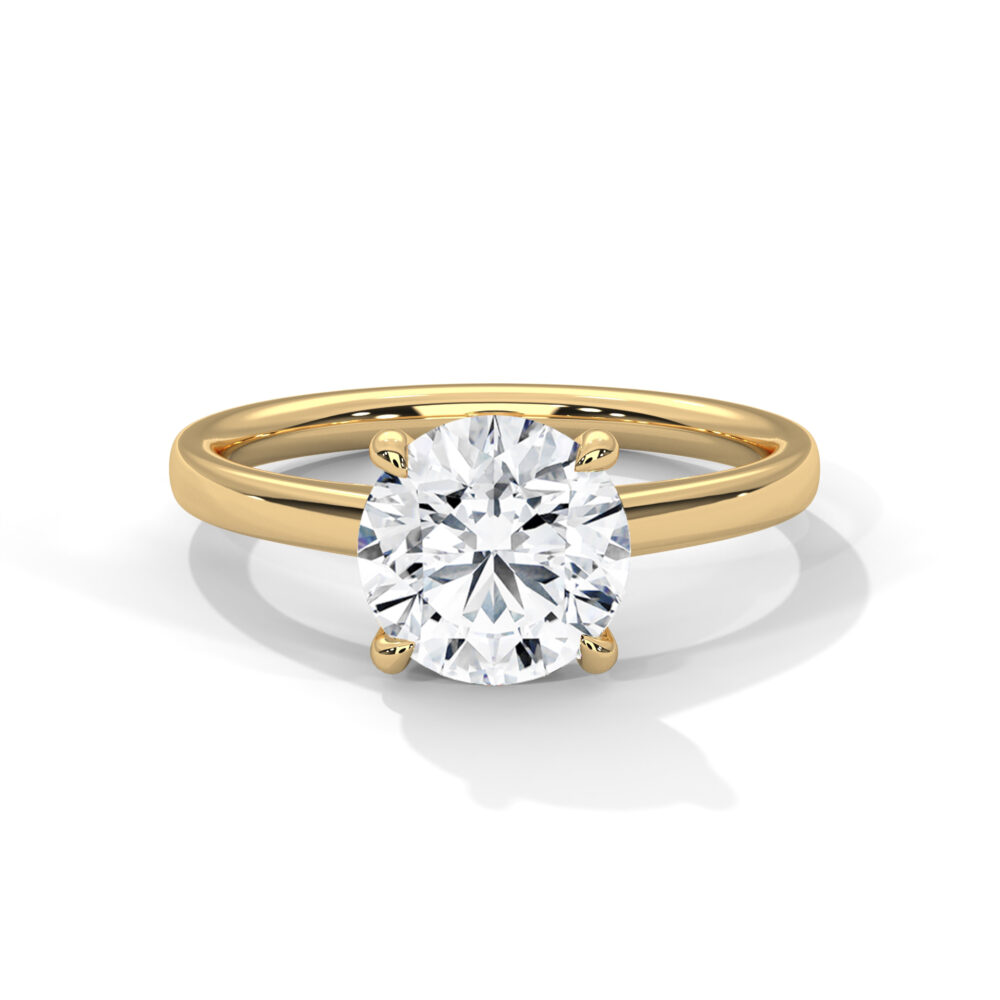 1 CT Round Lab Grown Diamond Solitaire Engagement Ring for Women - Image 5