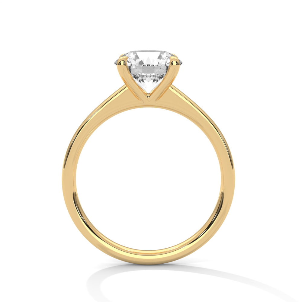 1 CT Round Lab Grown Diamond Solitaire Engagement Ring for Women - Image 7