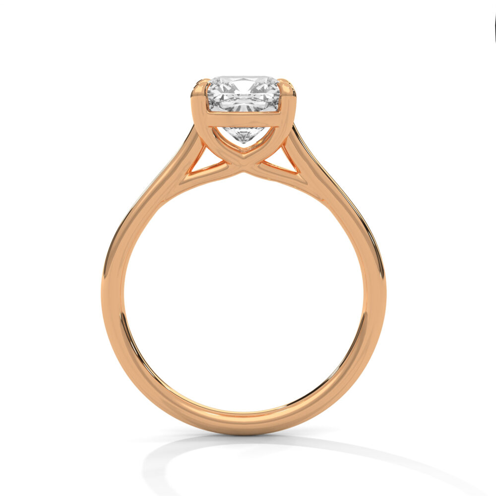 1 CT Square Cushion Cut Lab Grown Diamond Engagement Ring for women - Image 10