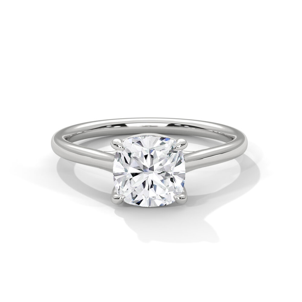 1 CT Square Cushion Cut Lab Grown Diamond Engagement Ring for women - Image 5