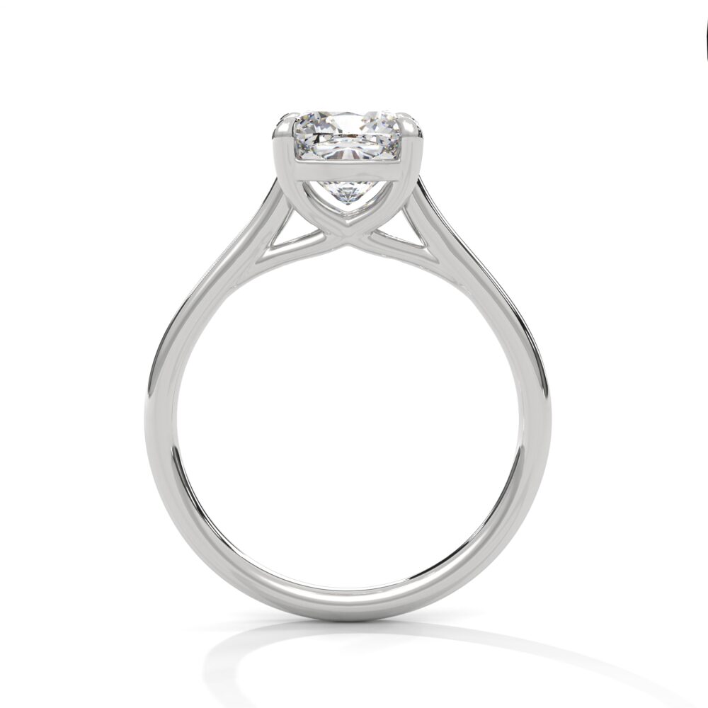 1 CT Square Cushion Cut Lab Grown Diamond Engagement Ring for women - Image 7