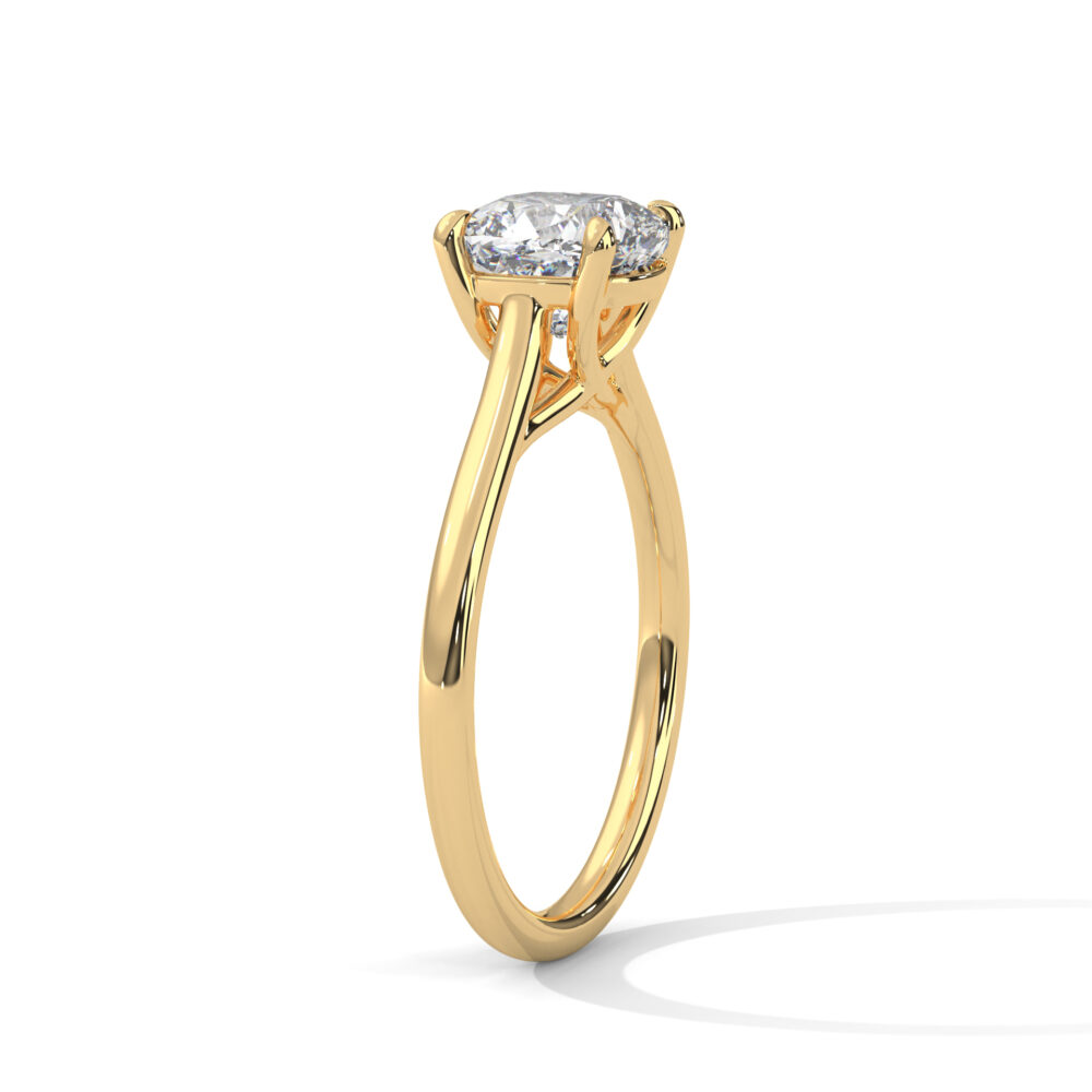 1 CT Square Cushion Cut Lab Grown Diamond Engagement Ring for women - Image 3