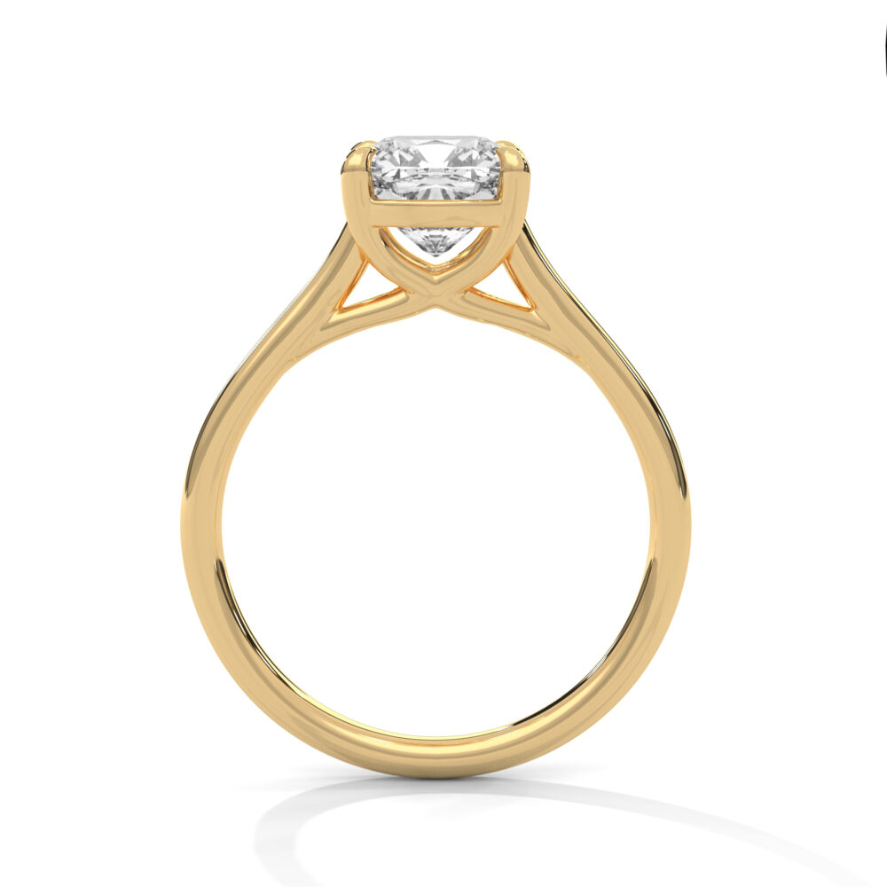 1 CT Square Cushion Cut Lab Grown Diamond Engagement Ring for women - Image 4