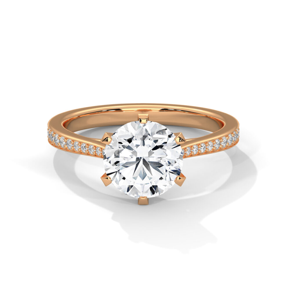1 CT Round Best Lab Grown Diamond Engagement Ring for Women