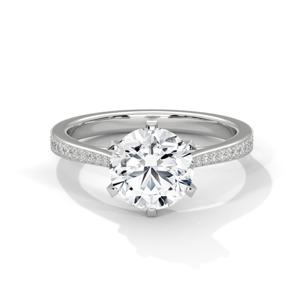 1 CT Round Best Lab Grown Diamond Engagement Ring for Women - Image 9