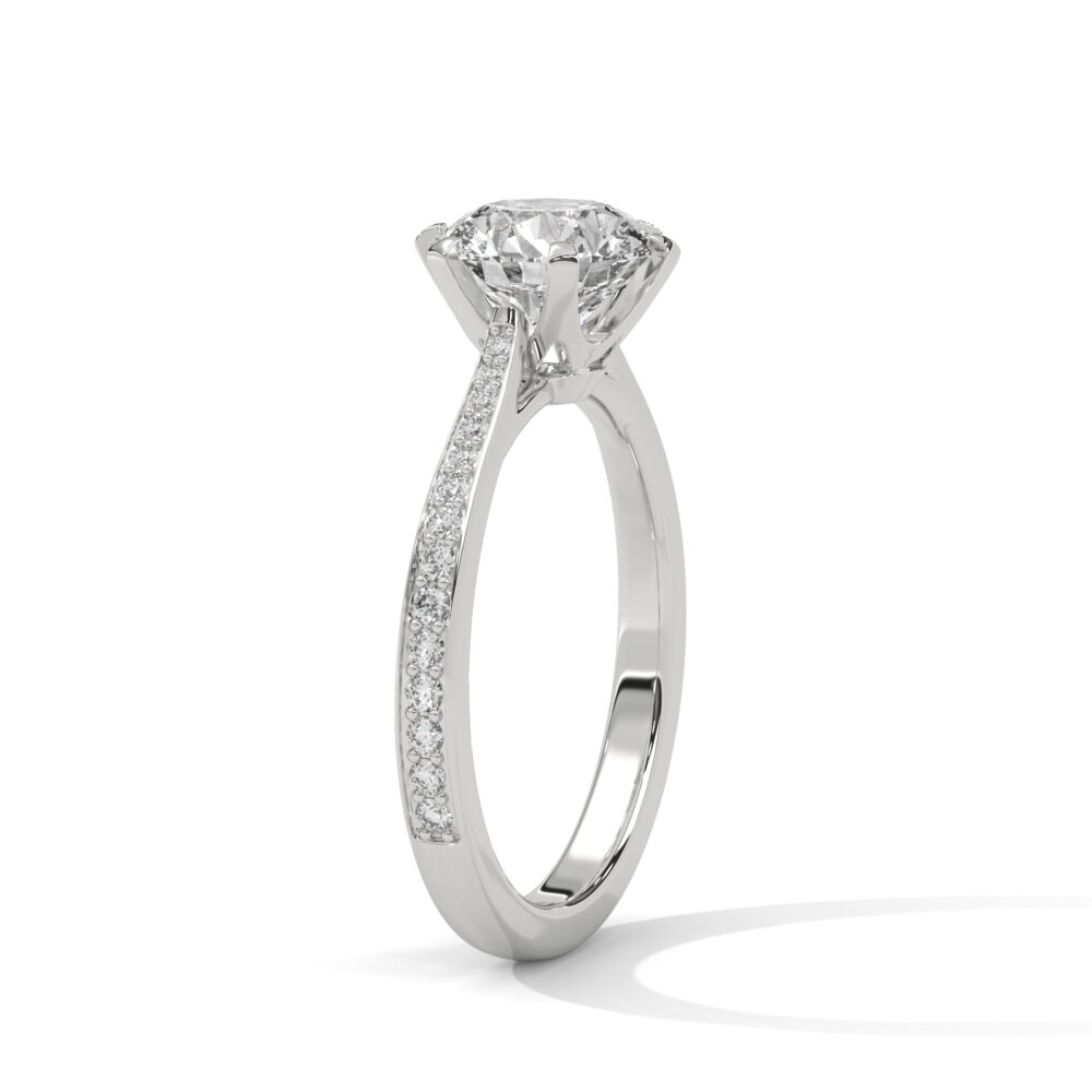 1 CT Round Best Lab Grown Diamond Engagement Ring for Women - Image 10