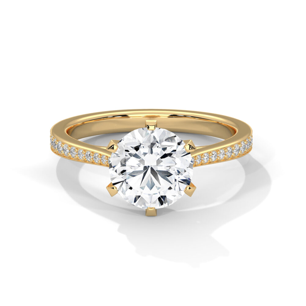 1 CT Round Best Lab Grown Diamond Engagement Ring for Women - Image 5