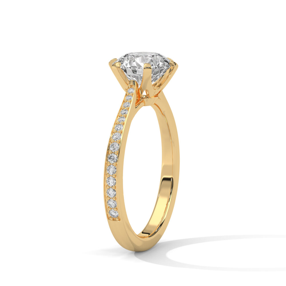 1 CT Round Best Lab Grown Diamond Engagement Ring for Women - Image 6