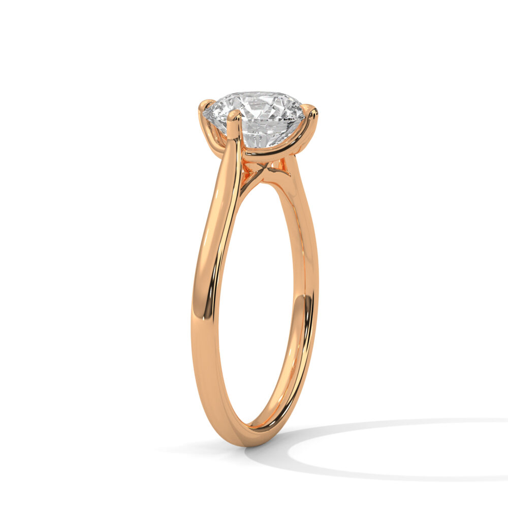 2 CT Round lab Grown Diamond Engagement Ring for Women - Image 6