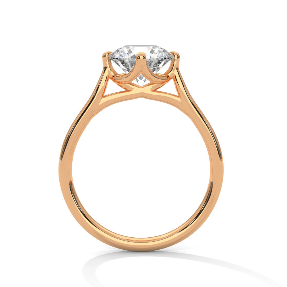 2 CT Round lab Grown Diamond Engagement Ring for Women - Image 8