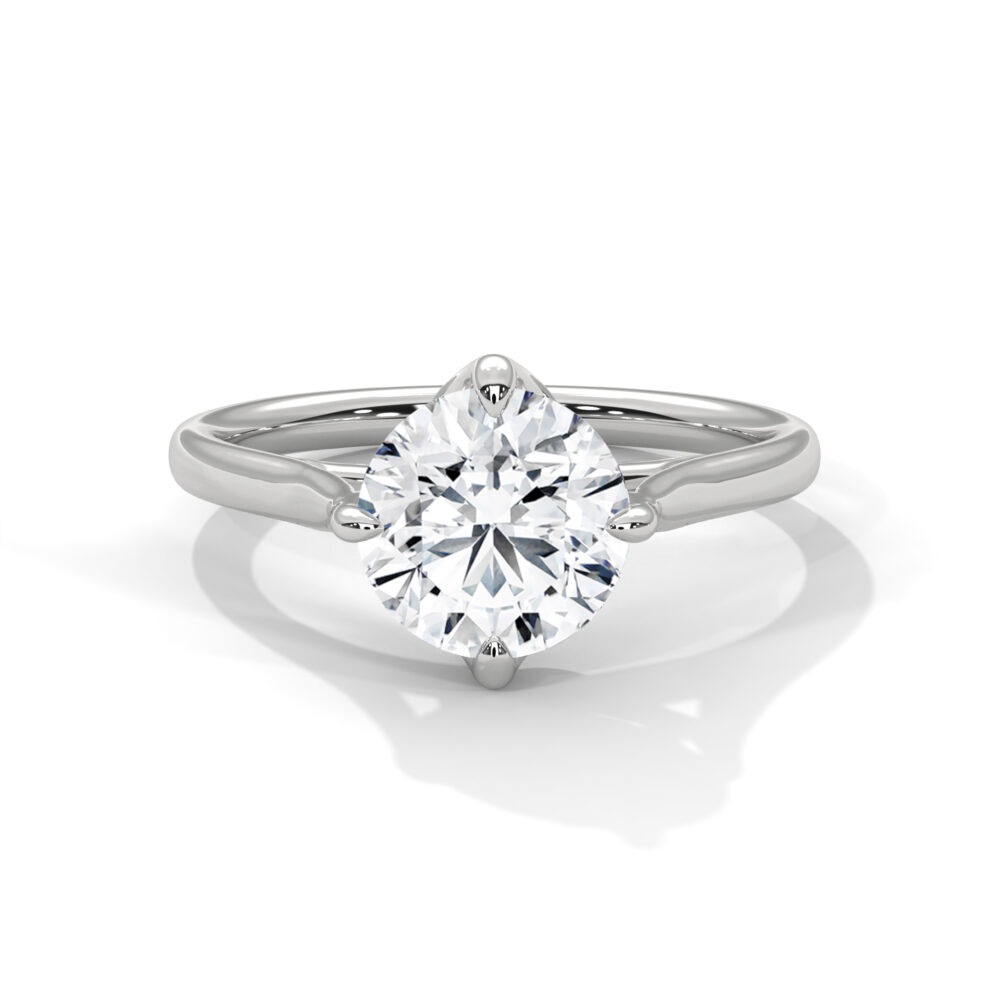 2 CT Round lab Grown Diamond Engagement Ring for Women - Image 9
