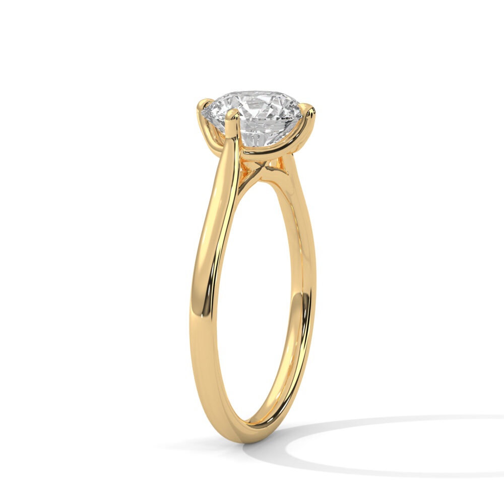 2 CT Round lab Grown Diamond Engagement Ring for Women - Image 3