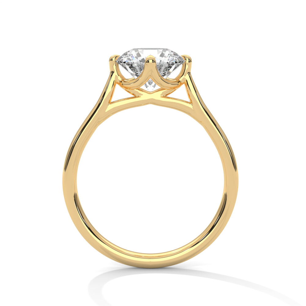 2 CT Round lab Grown Diamond Engagement Ring for Women - Image 4