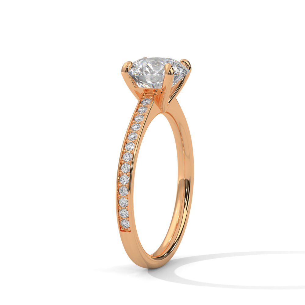 3 CT Round Lab Grown Diamond Engagement Ring for Women - Image 9