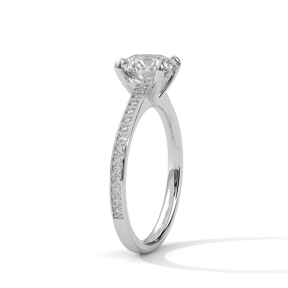 3 CT Round Lab Grown Diamond Engagement Ring for Women - Image 6